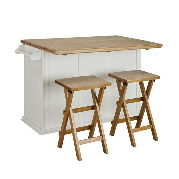 Statement Furniture Shire Oak Folding Stool, 64cm Tall Bar Stool