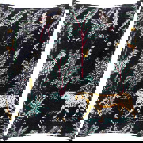 Wylder Tropics Wilds Cotton Tropical Cushion Cover - Black