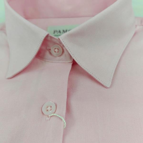 Women's Fitted Pink Oxford Shirt