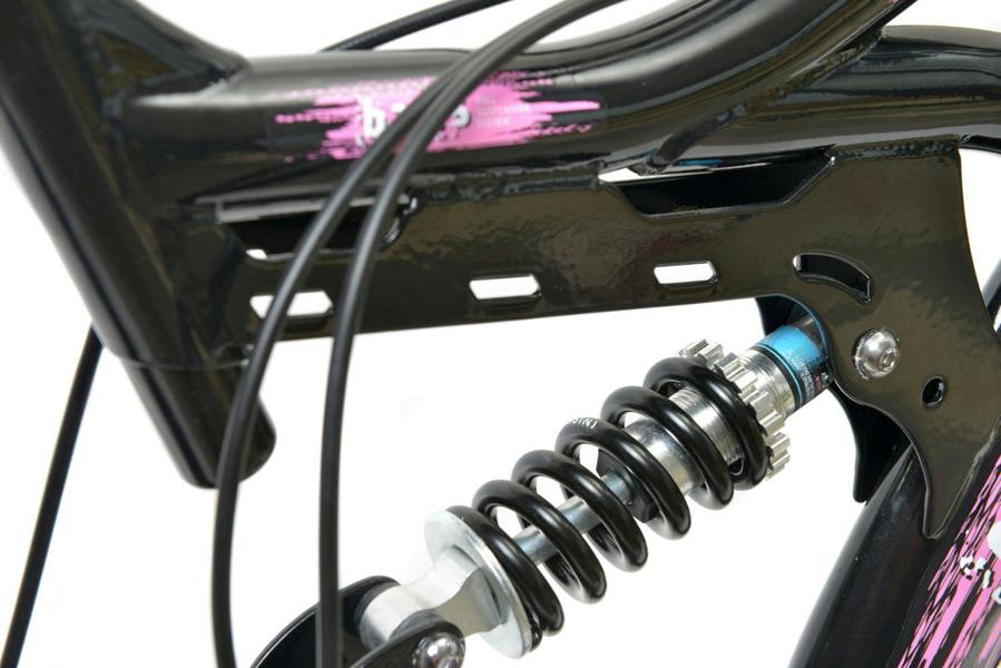 Basis Bikes Basis 1 Full Suspension Mountain Bike - 26" Wheel - 18 Speed Black Pink