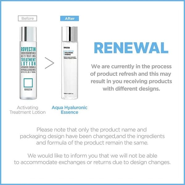 ROVECTIN Aqua Hyaluronic Essence [Activating Treatment Lotion] 180ml