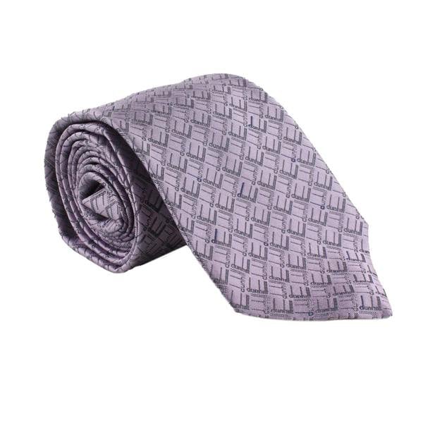 Dunhill luxurious silk tie in a longtail logo with contrasting scattered d