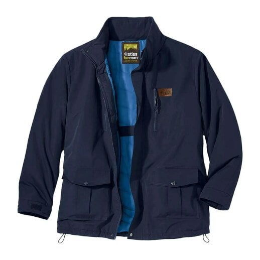 Atlas For Men Mens Multi Pocket Water Repellent Parka - Navy