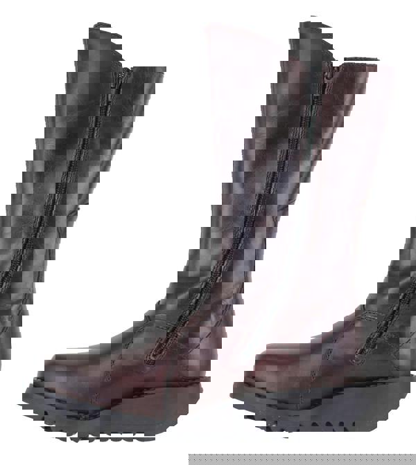 Fly London Mes 2 Womens Wedge Heel Leather Buckle Mid-Calf Boots