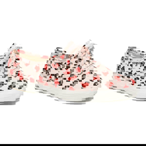 Keds Champion Women Leopard Rubber Outsole Pink/coral Canvas Shoes, Size 4
