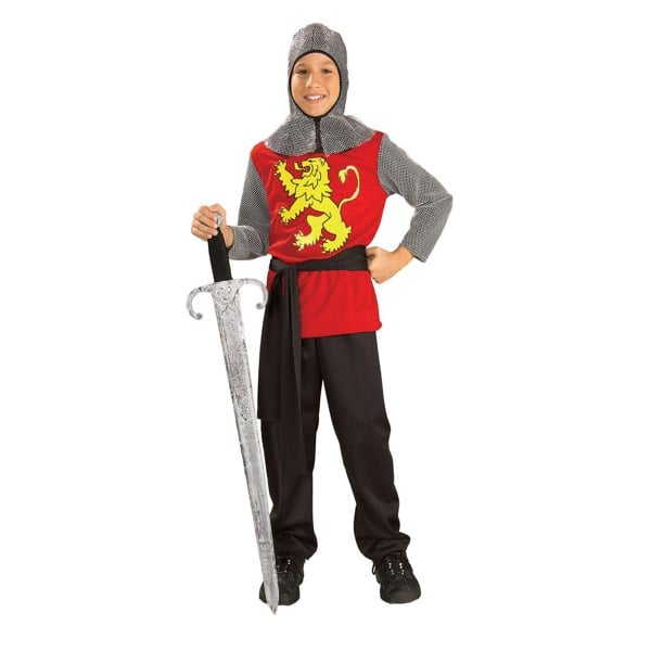 Bristol Novelty Childrens/Kids Medieval Lord Costume - Red/Silver/Black