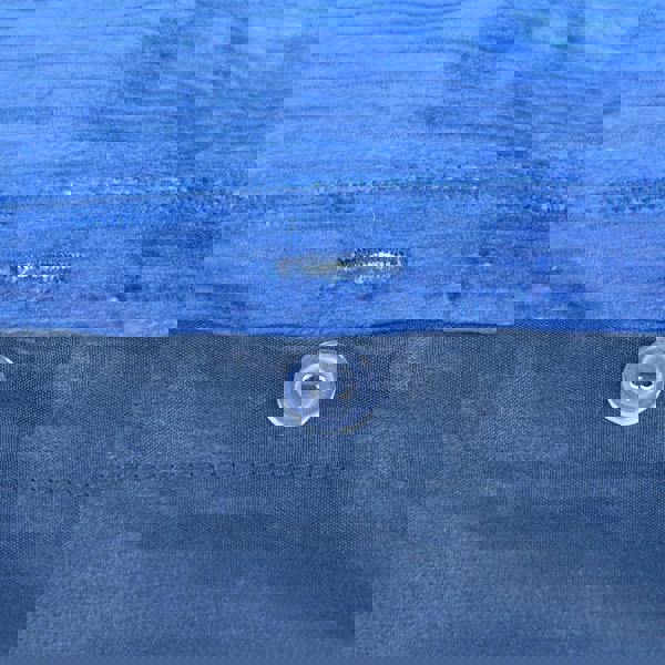 Smart Living Luxury Hotel Quality Reversible Ribbed Velvet Duvet Cover with Pillowcases - Blue