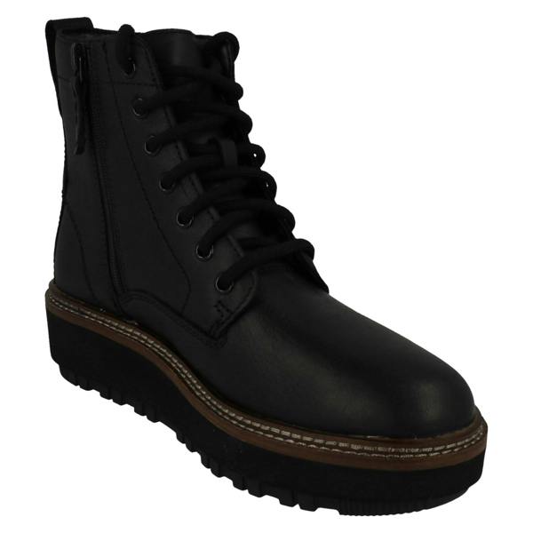 Clarks Ladies Clarks Casual Platform Soled Ankle Boots OriannaW Lace