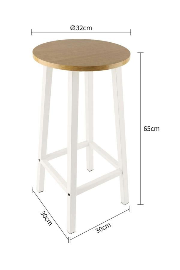 Groundlevel Set of 2 Wooden Bar Stools
