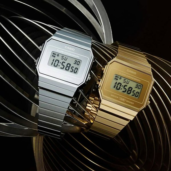 Casio Vintage Silver Digital Display Watch A700WEV-7AEF