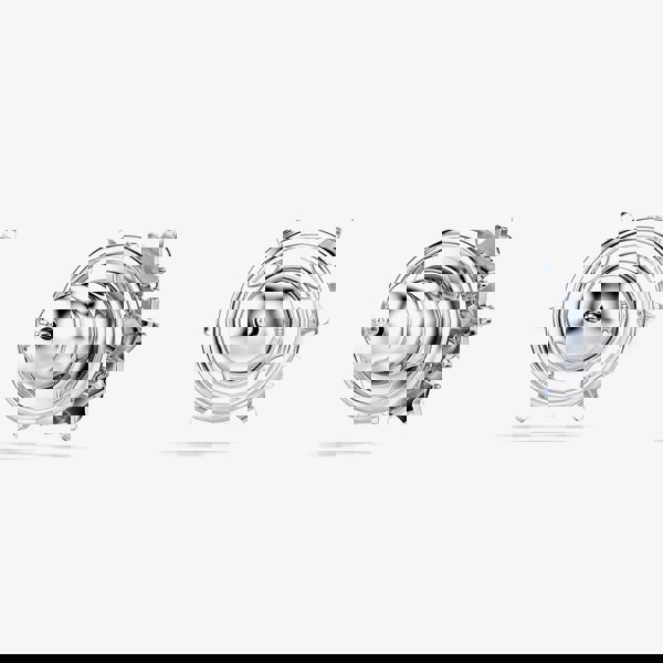 Swarovski Magic Rhodium Plated Blue Zirconia Snowflake Stud Earrings 5734242