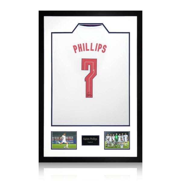 Kalvin Phillips Signed England Shirt Premium Frame