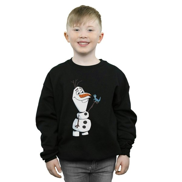 Disney Boys Frozen 2 Olaf And Salamander Sweatshirt - Black