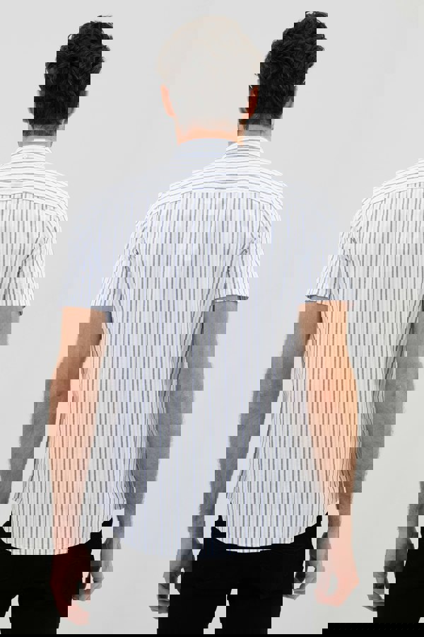 ENORSIA Stripe Short Sleeve Oxfrod Shirt