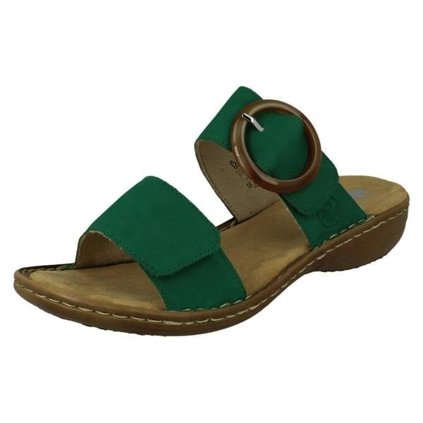 Rieker Ladies Rieker Slip On Adjustable Strap Summer Mules 60894