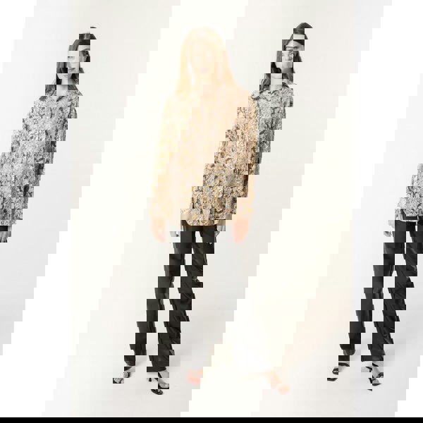 Blue Vanilla Snake Print Long Sleeve Shirt