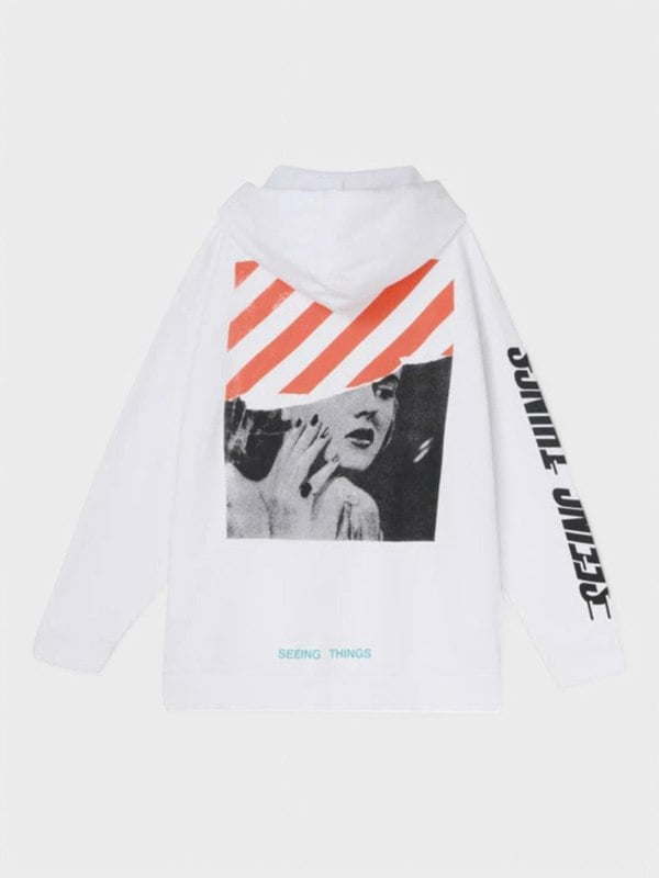 Off - White Photocopy Over Hoodie White - Supplied FashionOFF WHITE