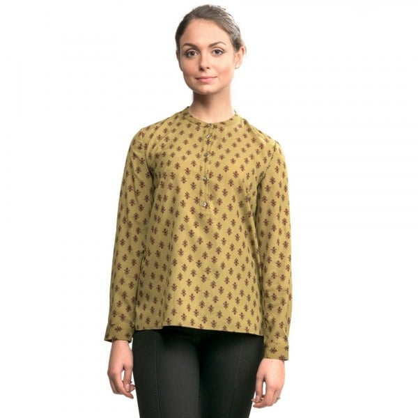 French Connection Elise Crepe Light LS Collarless
