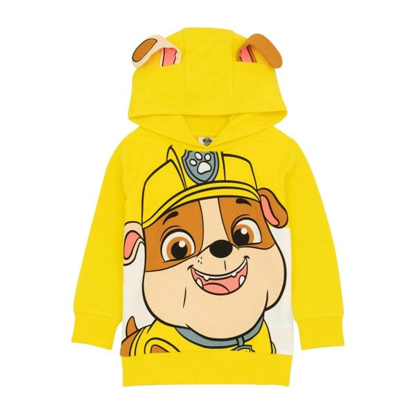 Paw Patrol Childrens/Kids Rubble 3D Ears 3D Ears Hoodie - Yellow/Brown