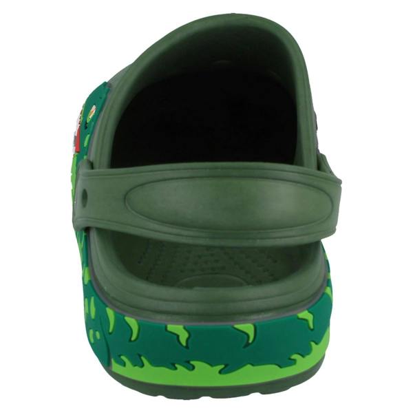 JC Dees Boys JCDees Clogs With Dinosaur Design And Lights N1166