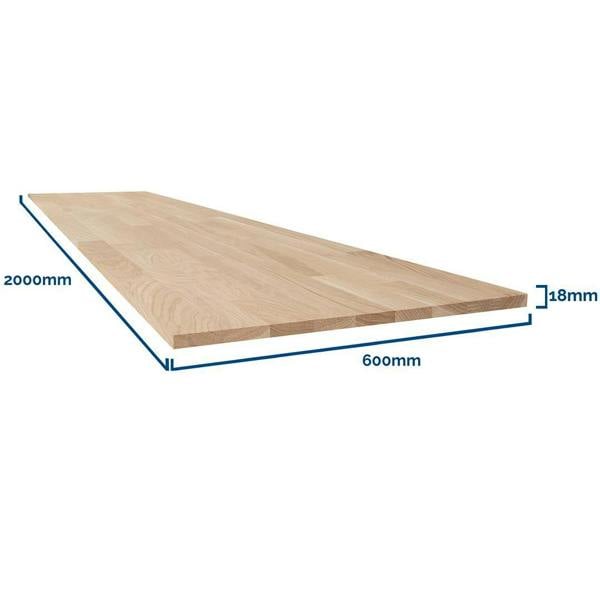 Snowdon Timber Oak Furniture Board (T) 18mm (W) 600mm (L) 2000mm