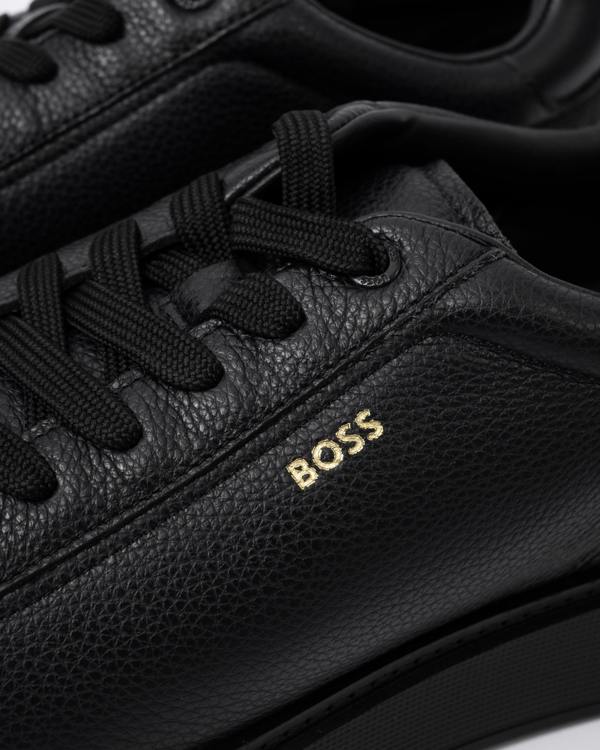 Close up of the BOSS Orange Bulton_Runn_tb Mens Trainers - Black 005