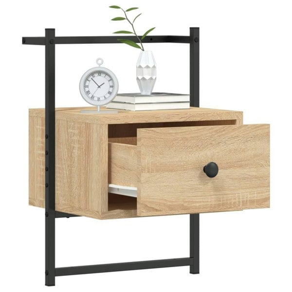 Berkfield Bedside Cabinets Wall-mounted 2 pcs Sonoma Oak 35x30x51 cm Engineered Wood