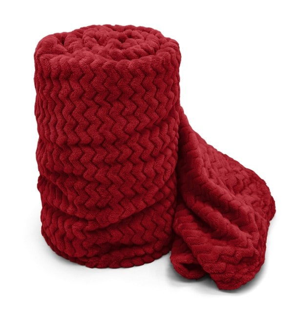 Velosso Moda Ribbed Chevron Super Soft Blanket - 150cm x 200cm