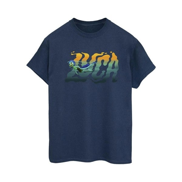 Disney Womens/Ladies Luca Swim Cotton Boyfriend T-Shirt - Navy Blue