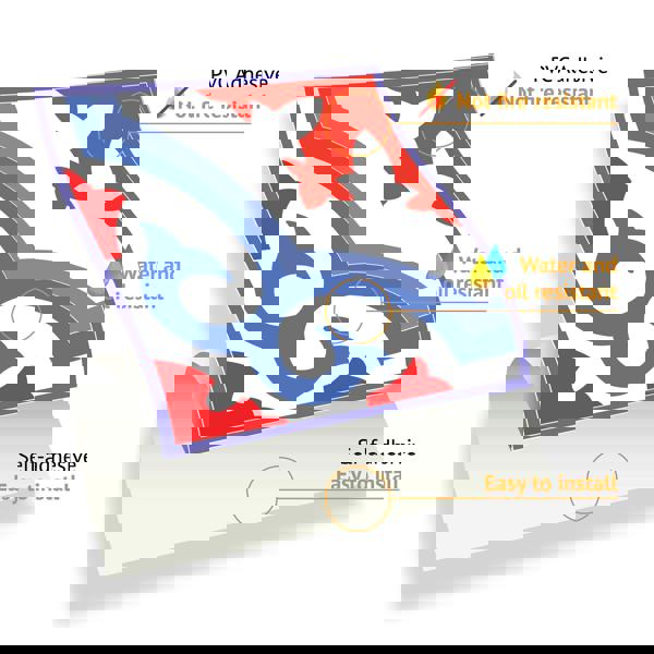 WT1529 - Colourful Moroccan Tiles Wall Stickers - 15 cm x 15 cm - 24 pcs.