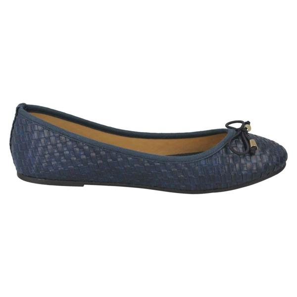 Spot On Ladies Spot On Weaved Design Ballerinas F80381