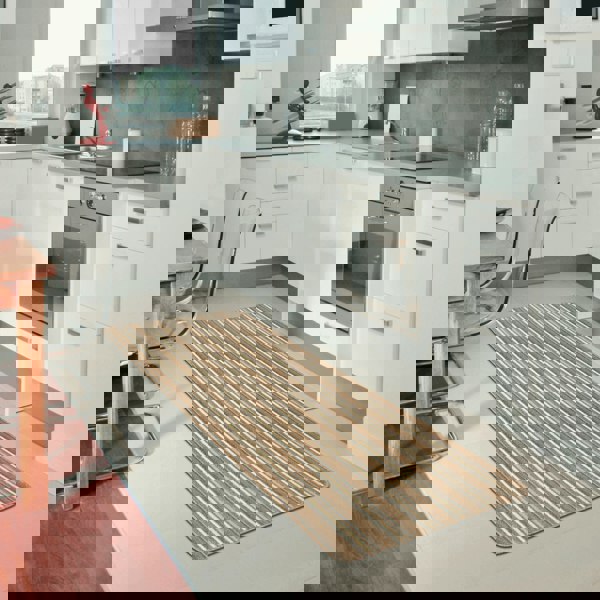 Washable Designer Mats Stripe Design in Different Colors