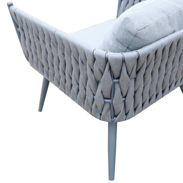 Groundlevel 4 Piece Woven Grey Furniture Set