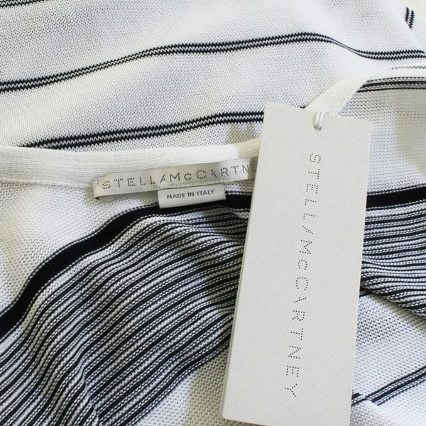Stella McCartney black white striped vest top camisole 