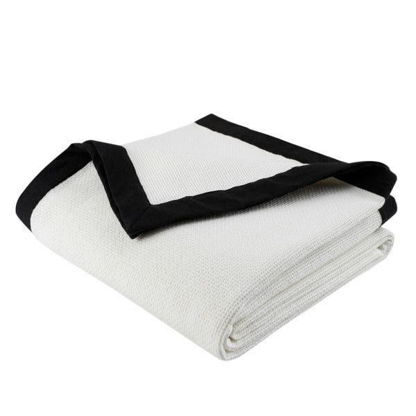 Style Sisters Monochrome Waffle Cotton Blanket Throw