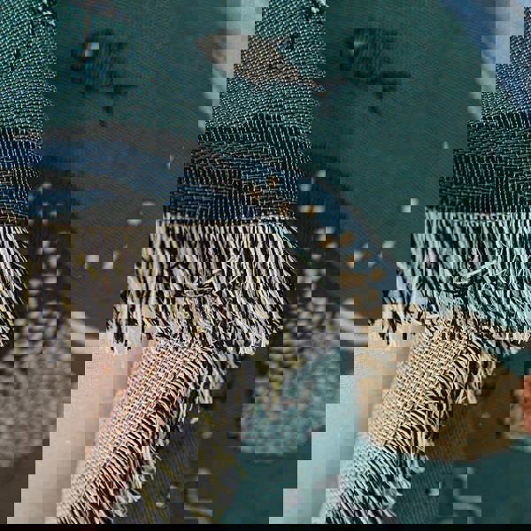 Anyhouz Anycozy Throw Blanket Blue Faux Cashmere Sofa Cover Mermaid Pattern Tassel Soft Picnic Camping Mat 180*230cm