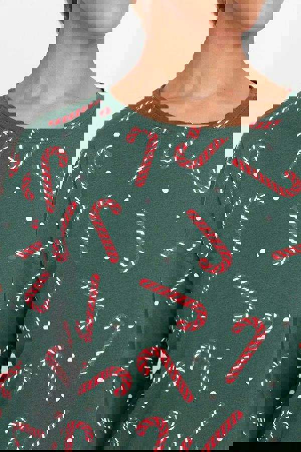 WOVCOR 2-Piece 100% Cotton Christmas Themed Knit Pajama Set