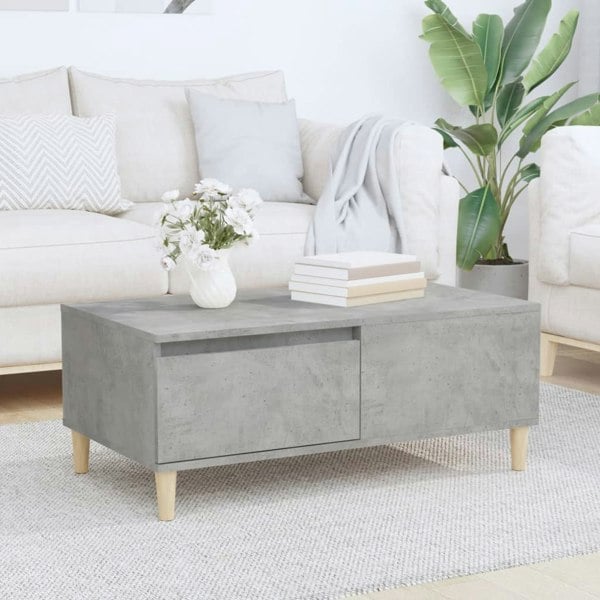 Berkfield Coffee Table Concrete Grey 90x50x36.5 cm Engineered Wood