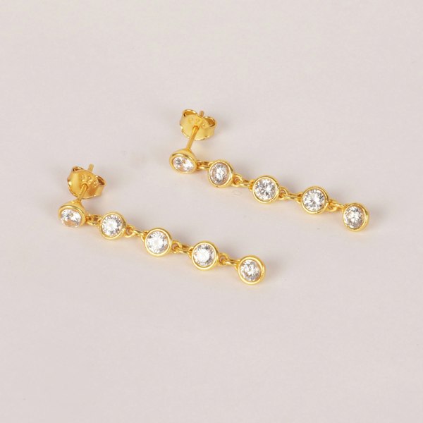 Lila Rasa Crystal Tennis Earrings