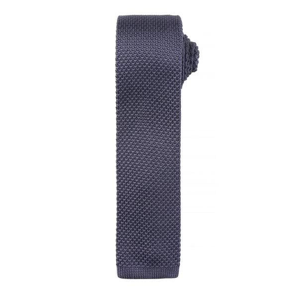 Premier Mens Slim Textured Knit Effect Tie (Pack of 2) - Steel