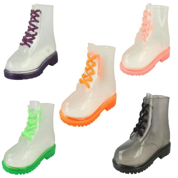 Spot On Girls Spot On Lace Up Jelly Boot