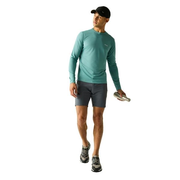 Regatta Mens Mindo Logo Long-Sleeved T-Shirt - Arctic - 