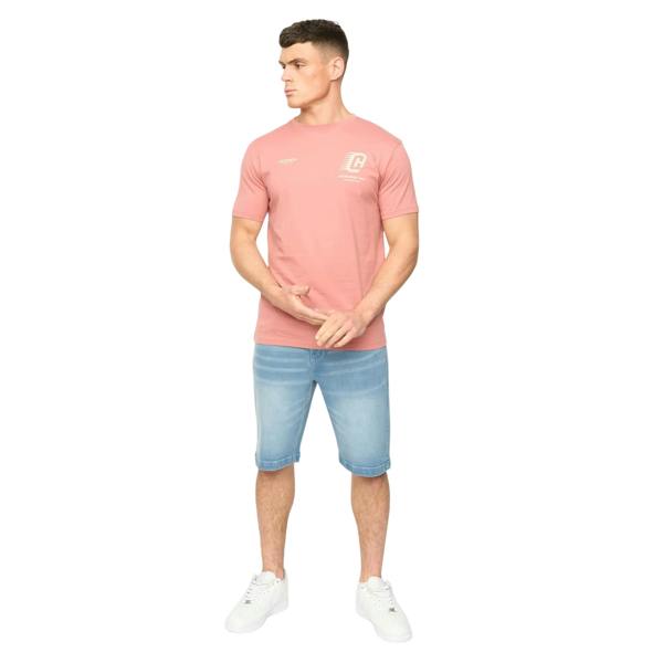 Crosshatch Mens Morville Cotton T-Shirt - Pink - 
