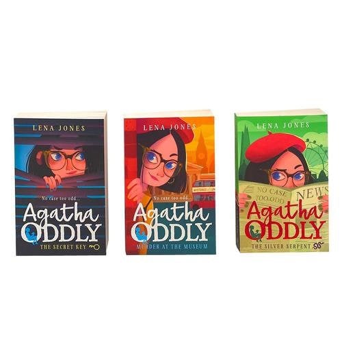 Agatha Oddly 3 Book Set by Lena Jones The Secret Key, Murder at the Museum, The Silver Serpent