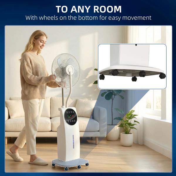Pedestal Fan with Water Mist Spray