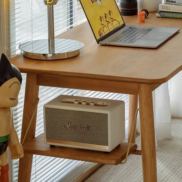 Oak Office Desk, Three Woods Available with small home office desk