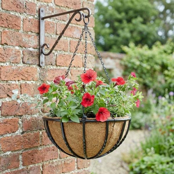 Garden Greatness Forge Metal Hanging Basket with Coco Liner