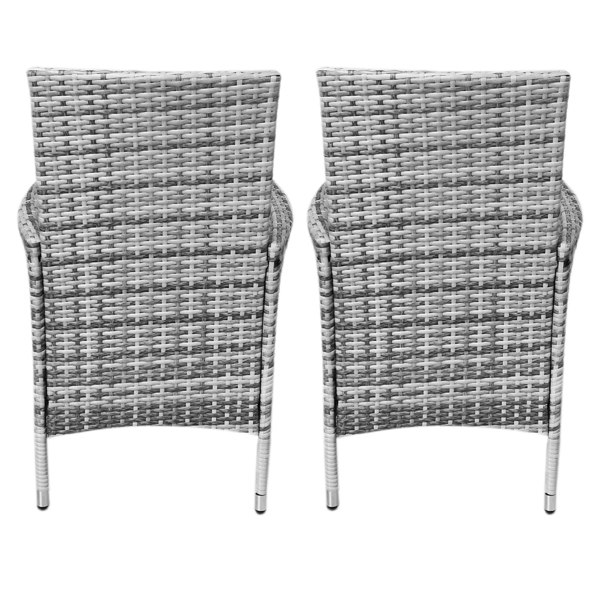 Monstershop Jardí Rattan Bistro Set Light Grey