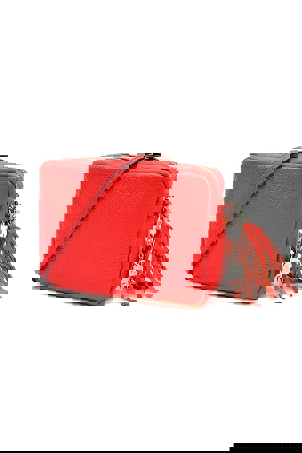 Kitise Mini Tassel Italian Genuine Leather Purse Crossbody Bag With Tassel