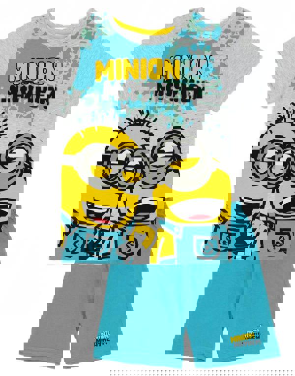 Minions Boys Blue Mayhem Short Sleeve Short Leg Pyjama Set